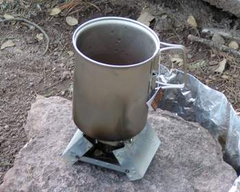 Esbit stove and Snowpeak Titanium pot
